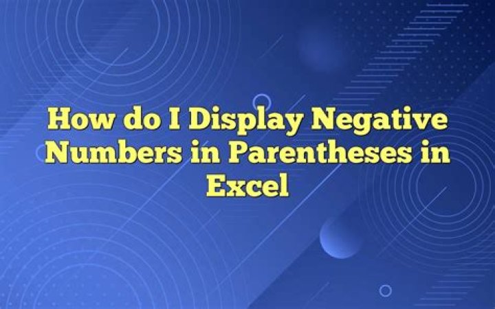 Negative numbers with both parentheses and dash in Excel