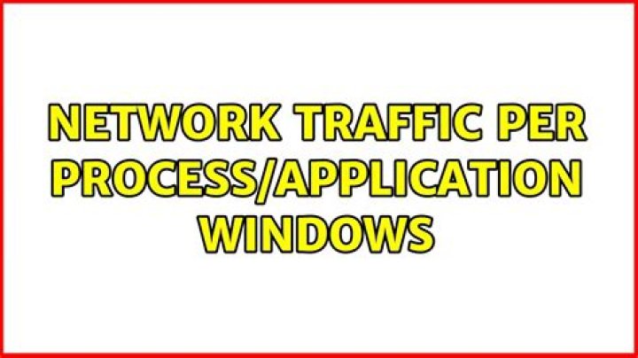 Network Traffic per process/application windows