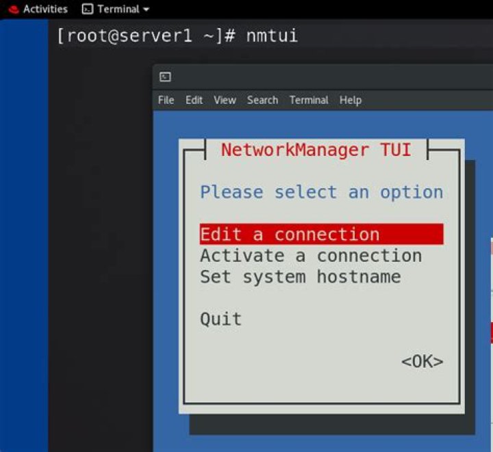 nmtui GUI