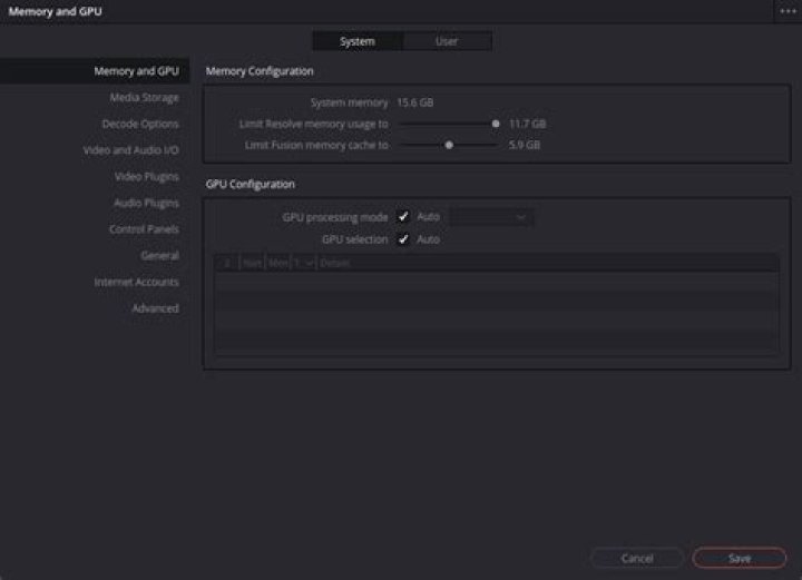 No GPU detected inside DaVinci Resolve 17