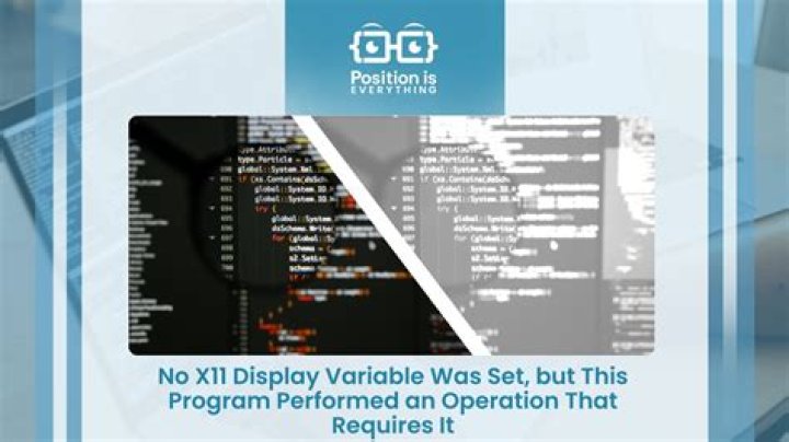 No X11 DISPLAY variable was set, but this program performed an operation which requires it