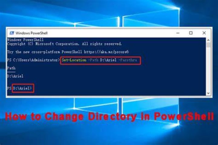 Not able to change directory in powershell