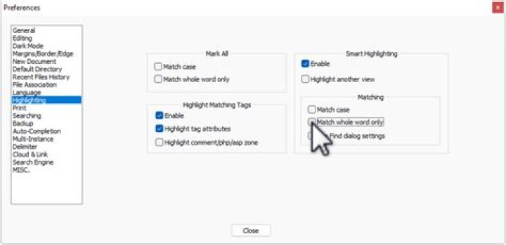 Notepad++ highlight occurrences of selected text