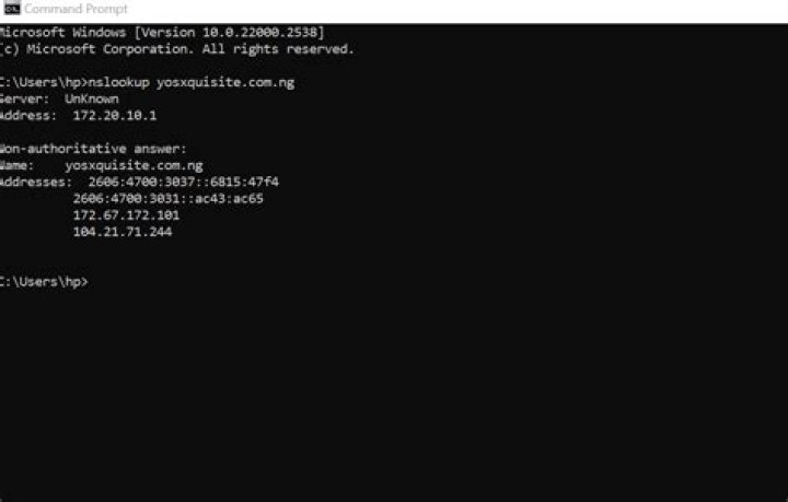 nslookup can't find server