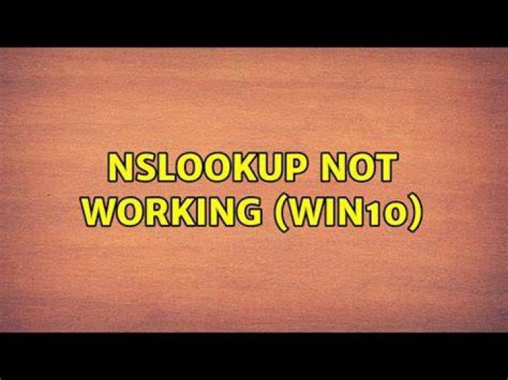 NSLookup not working (Win10)