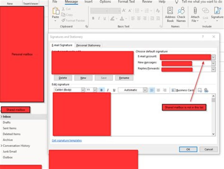 O365: Outlook not able to set default signature for shared mailbox