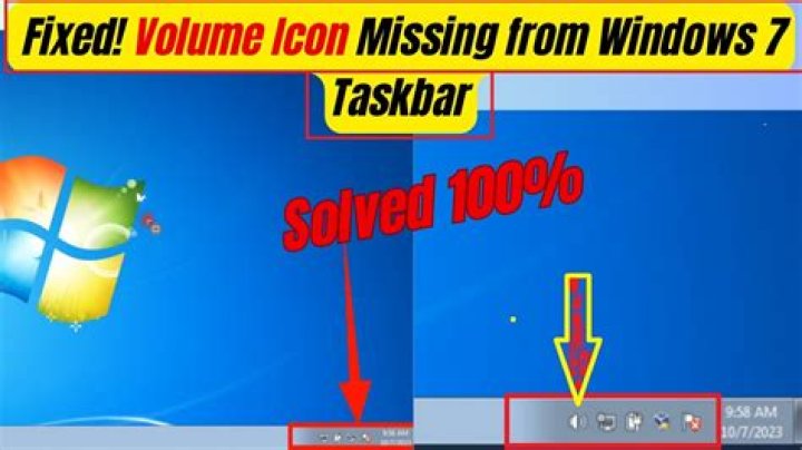 On windows 7 my volume icon is missing from the system tray