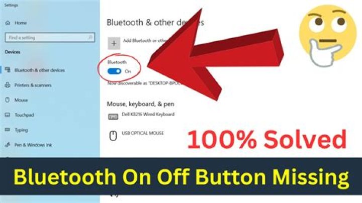 Option to Turn Bluetooth on or off is Missing