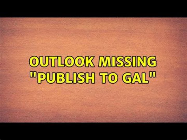 Outlook missing "Publish to GAL"