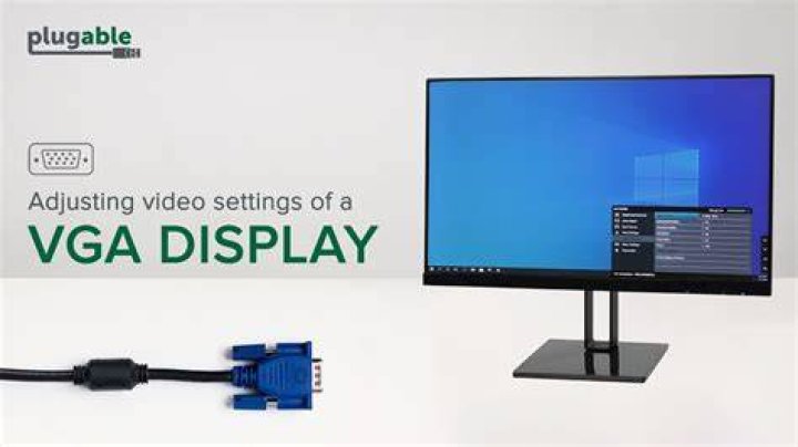 Oversized display in monitor when connected by VGA from windows 10 laptop