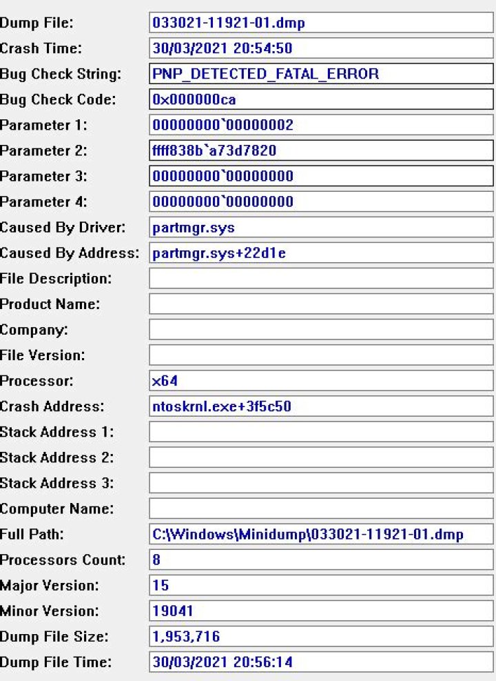 partmgr.sys causing BSoD - how do I fix it?