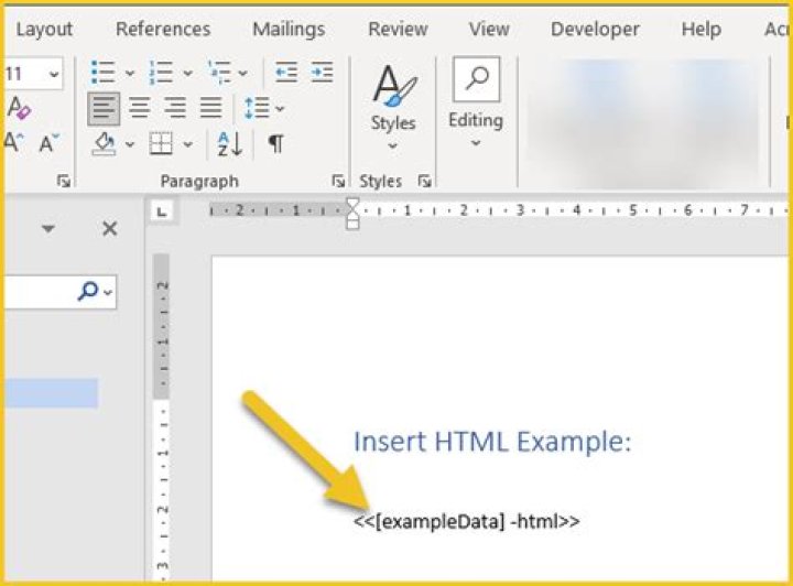 Paste HTML into Word