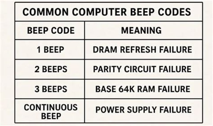 PC startup: 2 long beeps + 1 short beep; what does it mean?