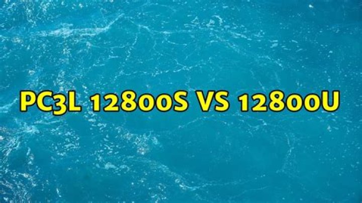PC3L 12800S vs 12800U