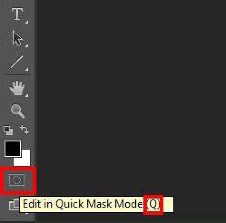 Photoshop Quick Mask Mode Button