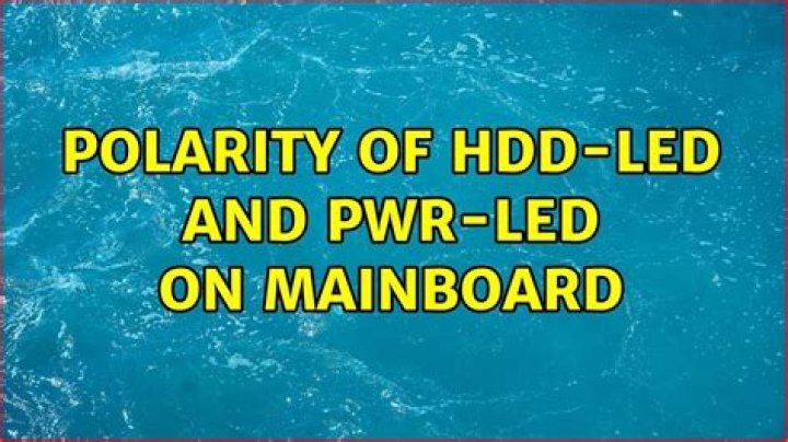 Polarity of HDD-LED and PWR-LED on Mainboard