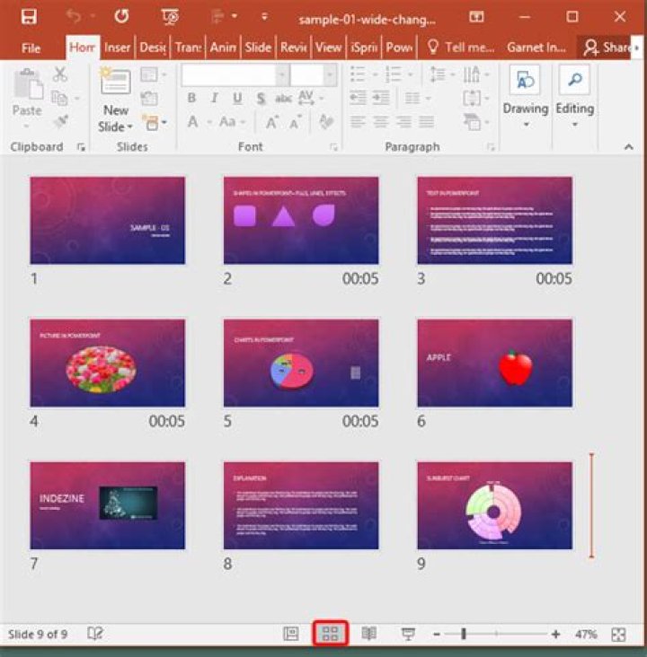 PowerPoint - How to see TOTAL run time after creating slide show