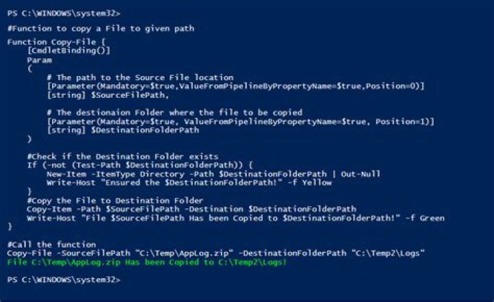 POWERSHELL - copy path was not found