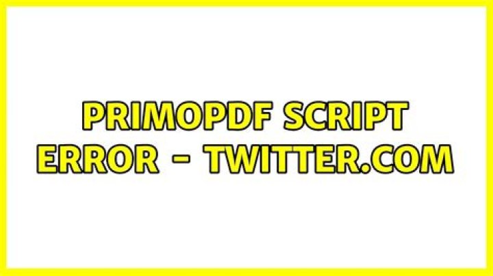 PrimoPDF script error - twitter.com
