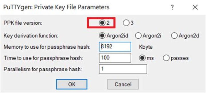 "PuTTY key format too new" when using ppk file for PuTTY SSH key authentication