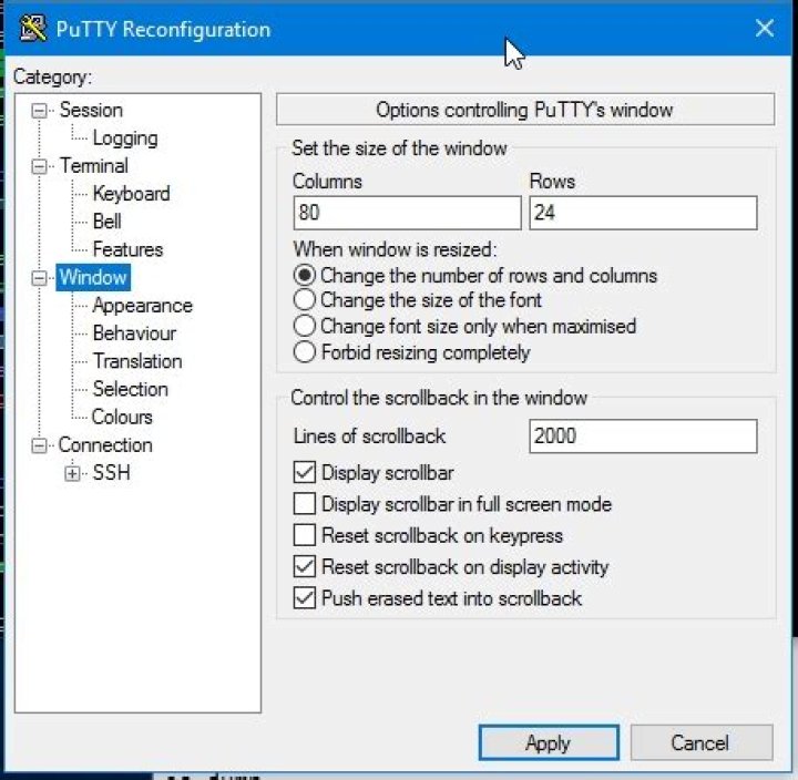 putty scrollback