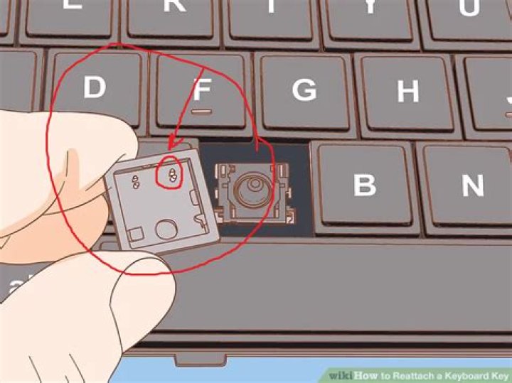 Reattach laptop keyboard button