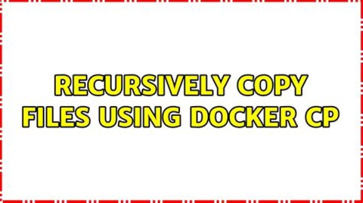 Recursively copy files using docker cp