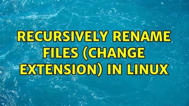Recursively rename files (change extension) in Linux