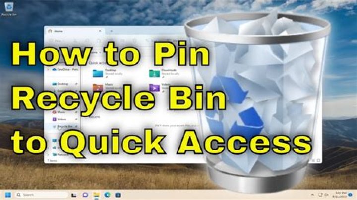 Recycle Bin pinned to the Taskbar