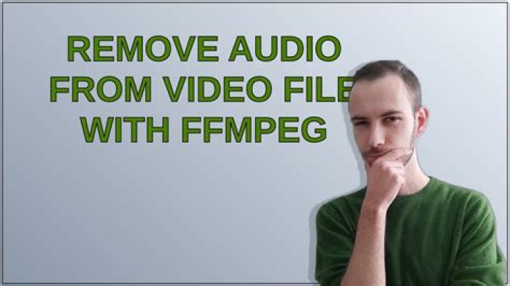 Remove audio from video file with FFmpeg