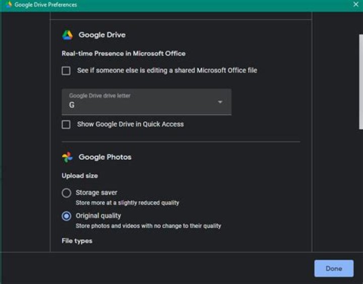 Remove "Google Drive" from Quick Access default options