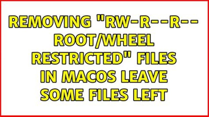 Removing "rw-r--r-- root/wheel restricted" files in macOS leave some files left