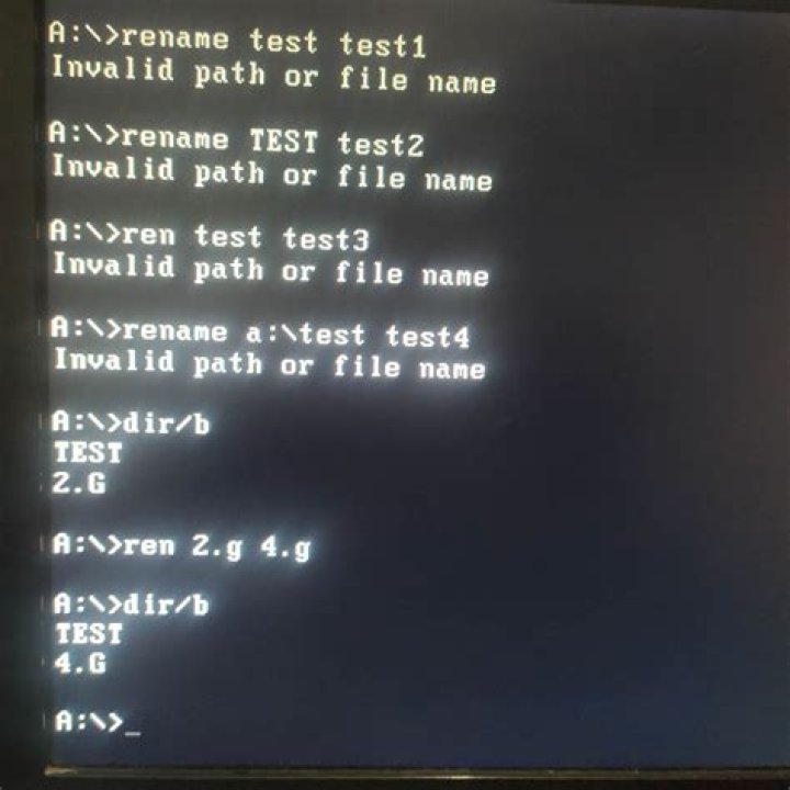 Rename command in dos