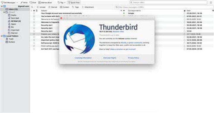 Reorder email accounts in Thunderbird