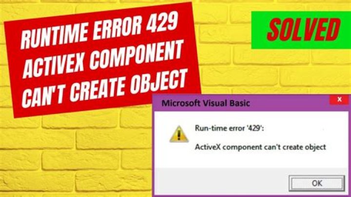 Run-tim error '429': ActiveX component can't create object