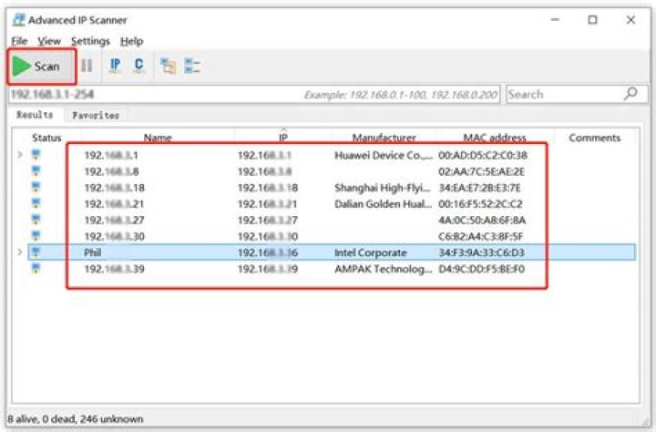 Scan for computers from IP Range
