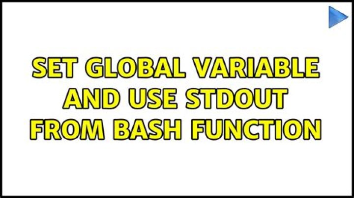 set global variable AND use stdout from bash function