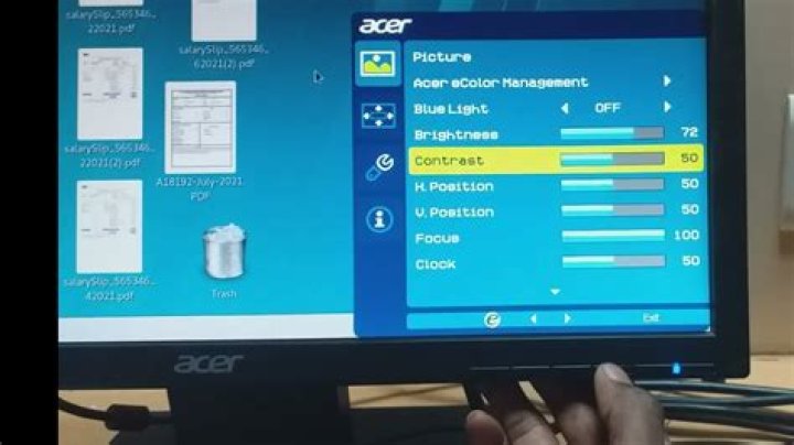 Set screen brightness of Acer All in One PC
