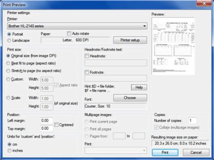 Setting an image's size (in pixels) so that it won't have to be stretched or resized to fit the paper's width when printing