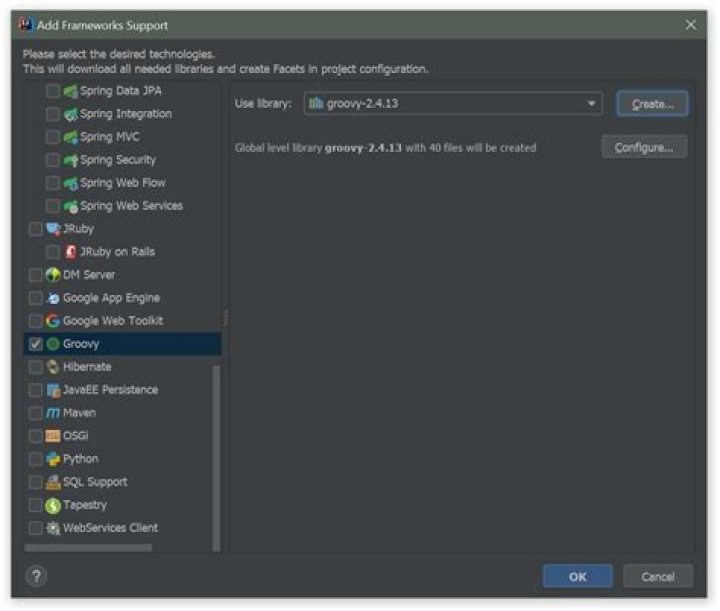 Setting up groovy SDK on Intellij 2017.1