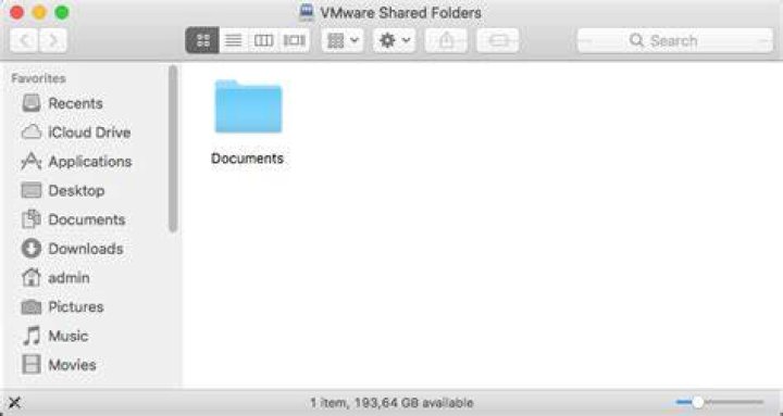 Sharing a folder between windows 7 and mac os x on vmware