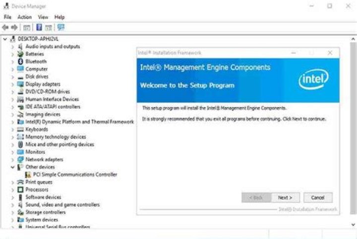 Should I install the Intel Management Engine Components and Intel Chipset Device Software?