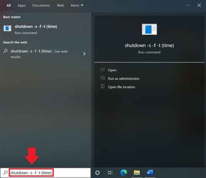 shutdown cmd screen