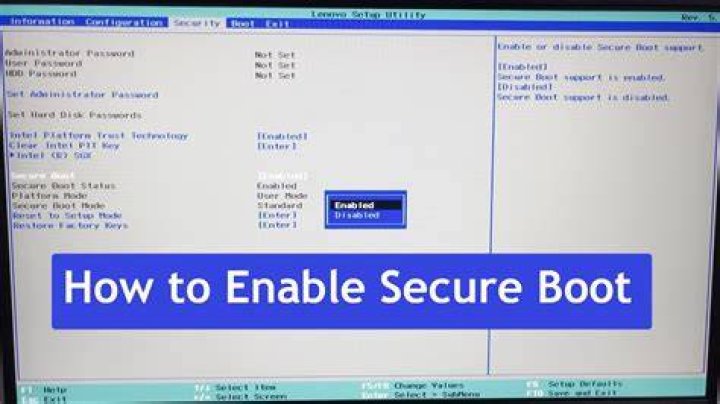 [Solved]How can I enable secure boot on my laptop