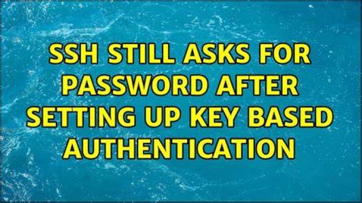 SSH still asks for password after setting up key based authentication