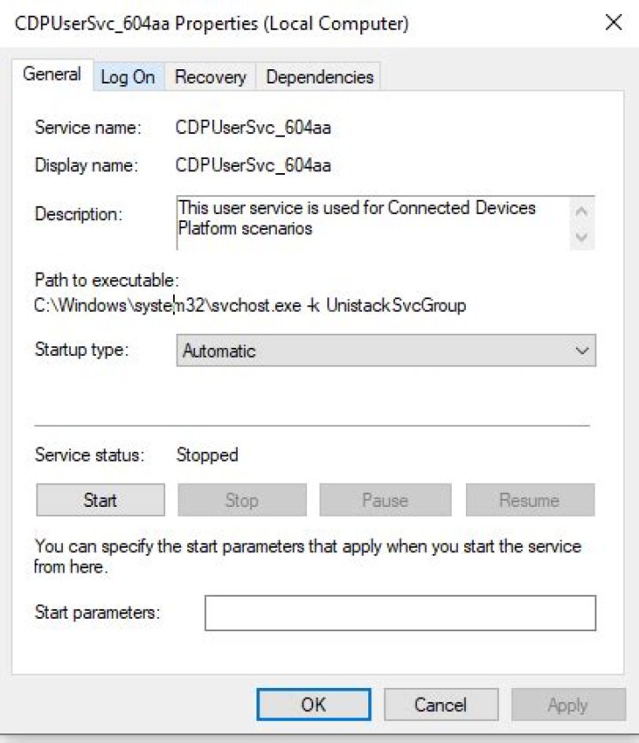 started seeing this two services suddenly "CDPUserSvc_604aa" and "cbdhsvc_604aa"