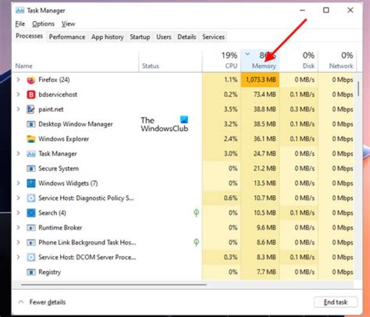 task manager processes