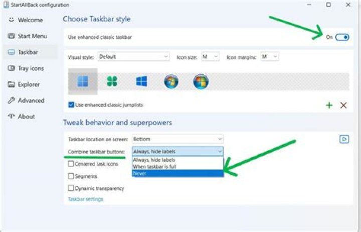 Taskbar icon grouping?