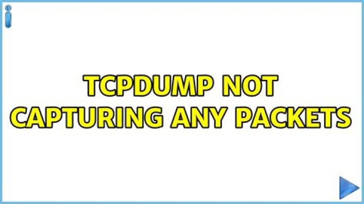 tcpdump not capturing any packets