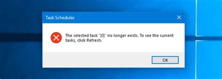 The selected task "{0}" no longer exists. To see the current tasks, click Refresh